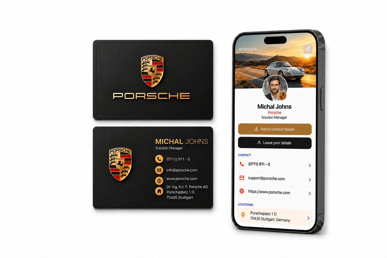 Carte de vizită NFC din metal – Design personalizat