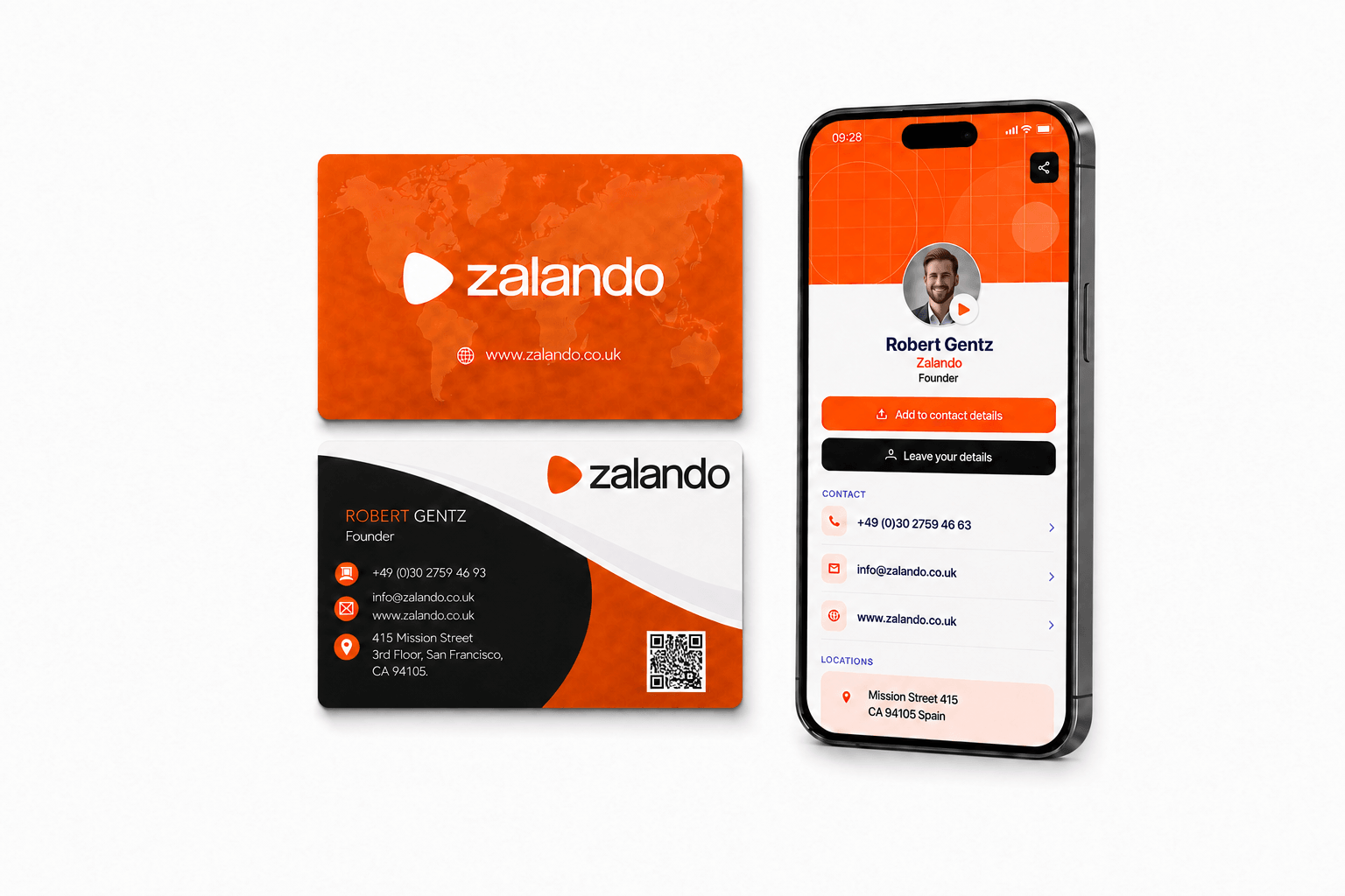 Carte de vizită NFC – Design personalizat