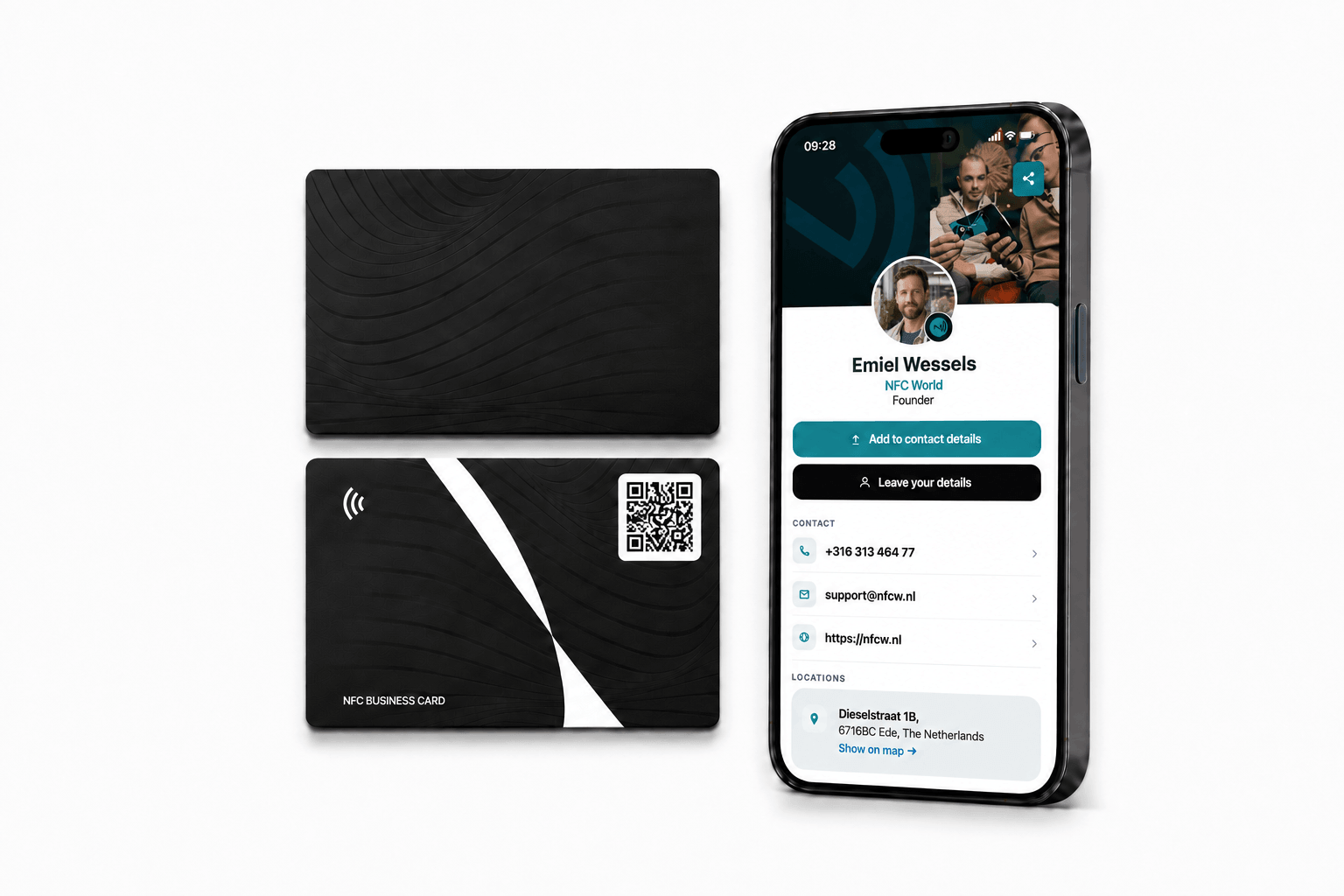 Carte de vizită NFC – Design standard