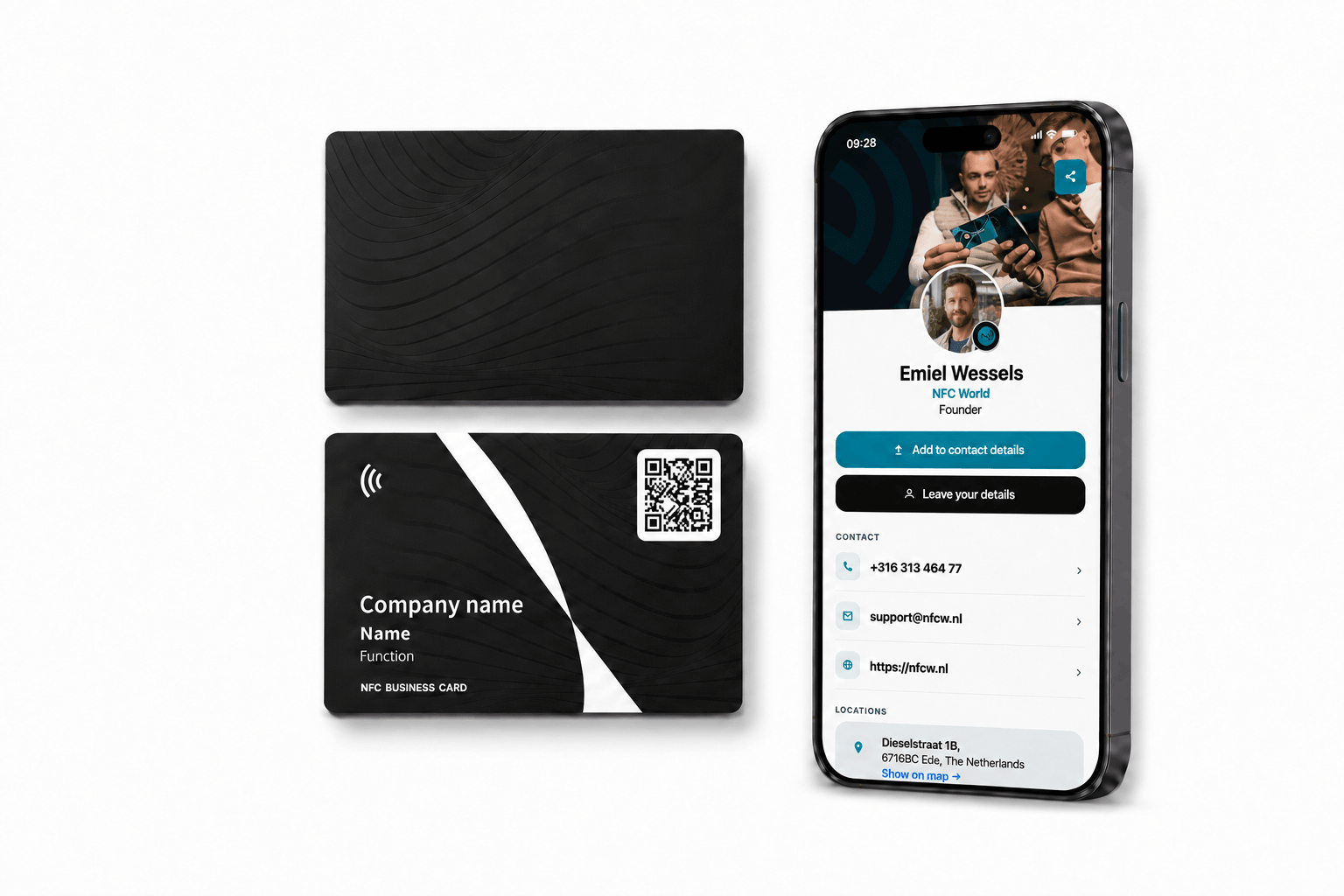 Carte de vizită NFC – Design personalizat