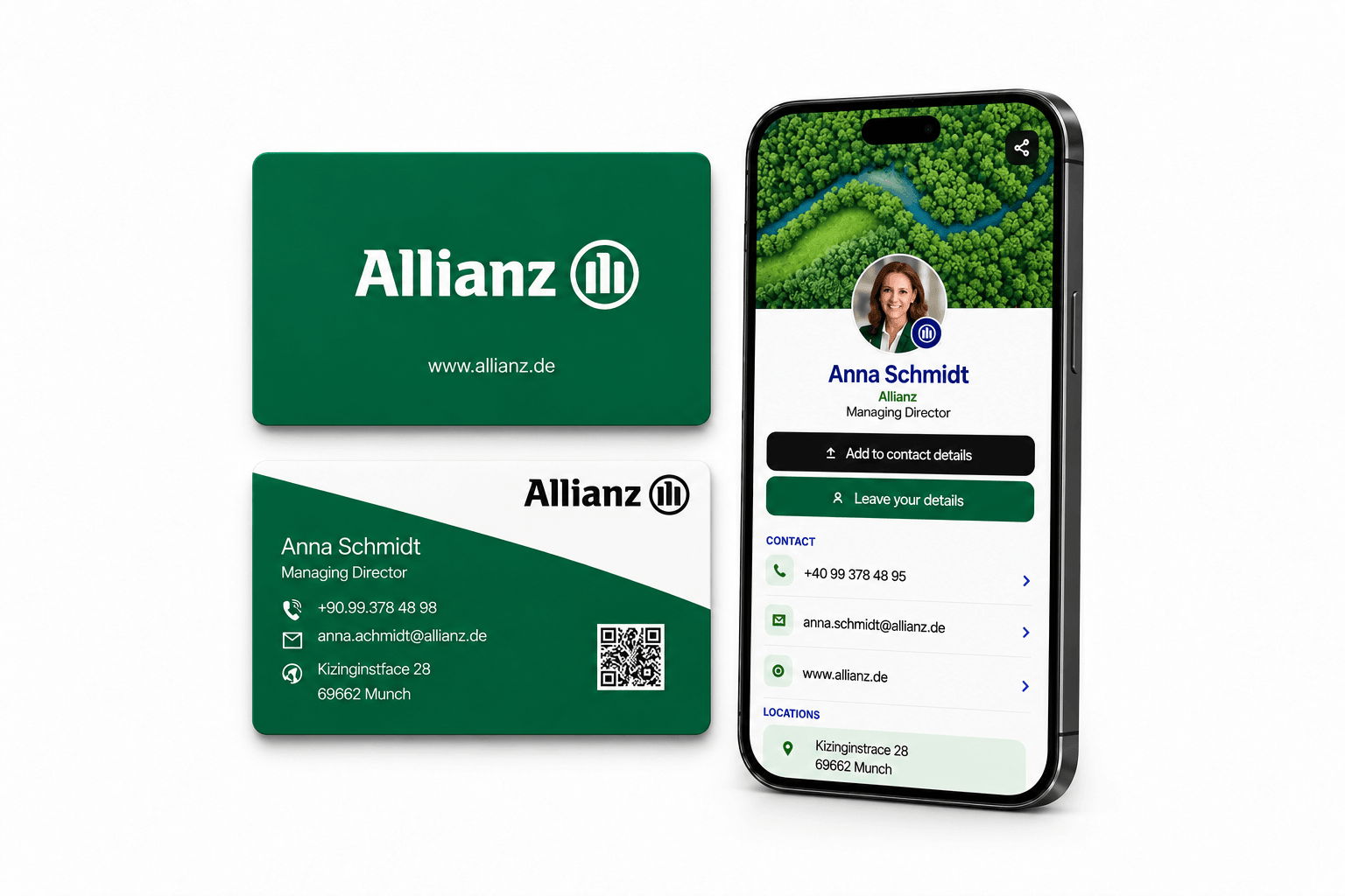 Carte de vizită NFC RPET – Design personalizat