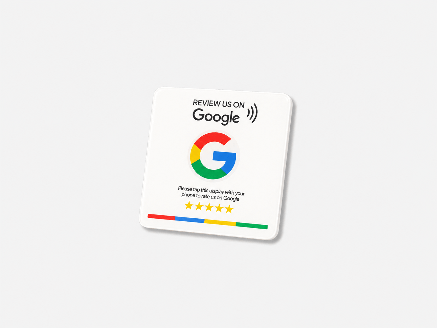 Autocolant NFC pentru recenzii Google, pătrat