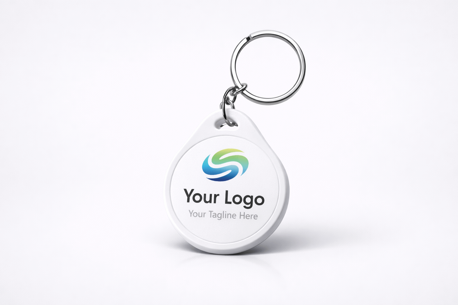 Brelocuri NFC din ABS NTAG213, alb – design propriu