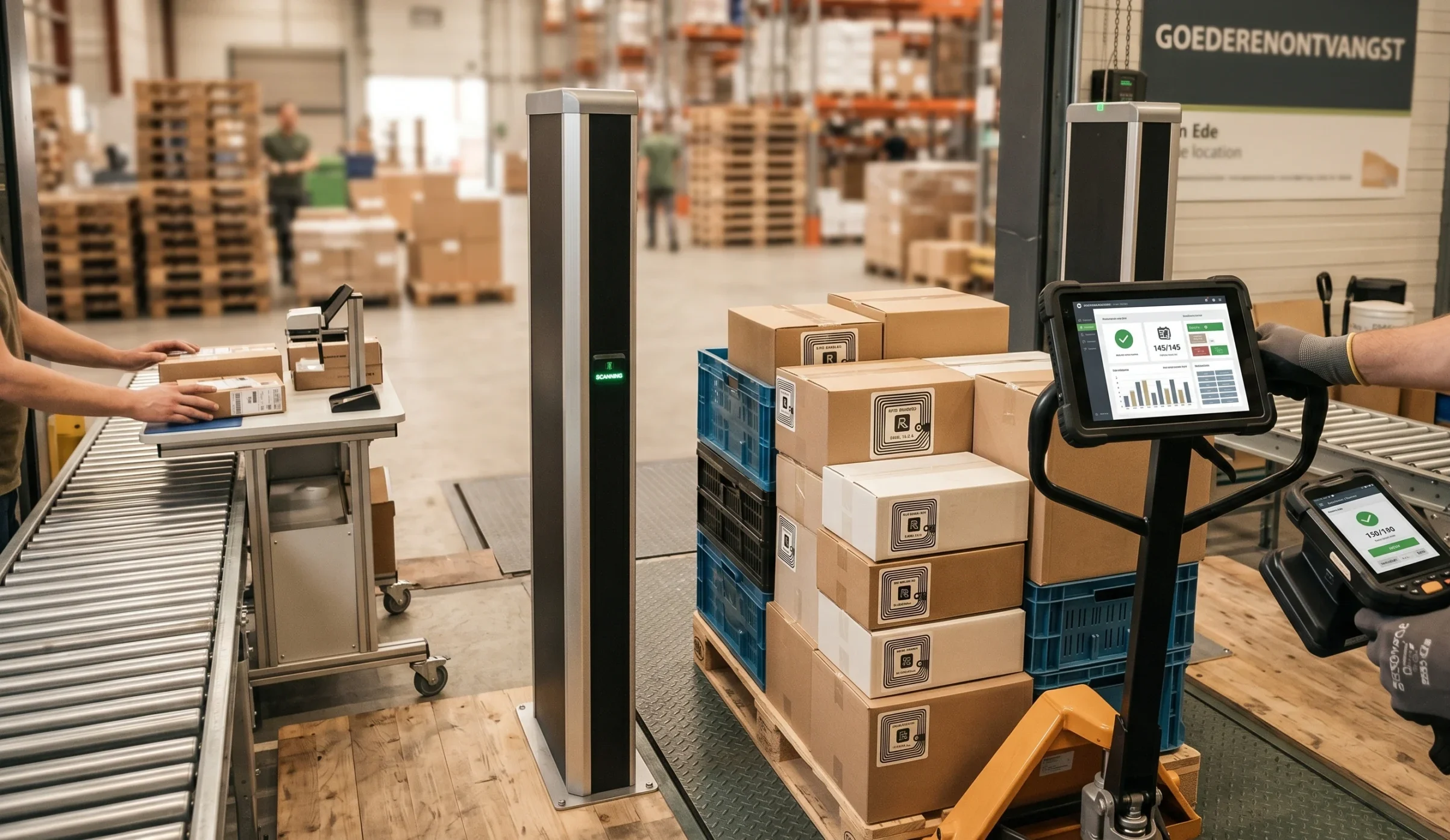 Cum funcționează în practică recepția mărfurilor prin RFID