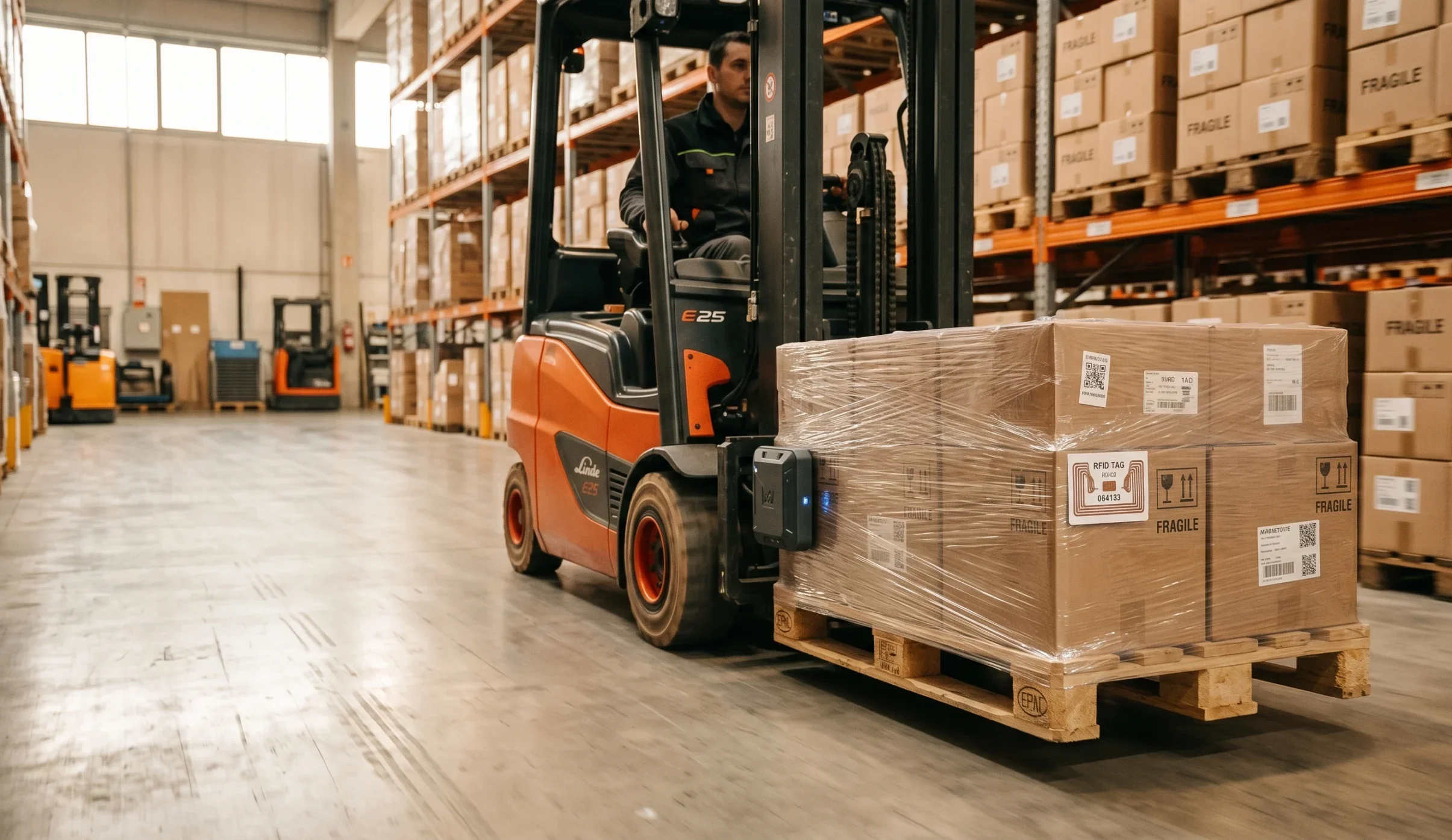 Scanarea stivuitoarelor cu tehnologie RFID
